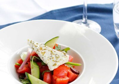 greek salad in bowl